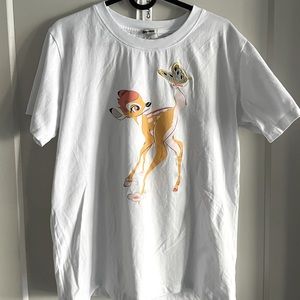 Miu Disney Bambi Print Cotton T-shirt